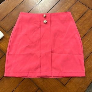 XS NWOT barbiecore hot pink zipper mini skirt